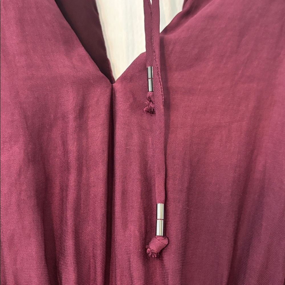 Anthropologie Moulinette Soeurs Plum Smocked Halter Midi Dress Size 2 - Picture 6 of 8